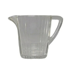 Art Deco Crystal Paden City 12 oz Creamer Milk Syrup Juice Pitcher Retro Vintage